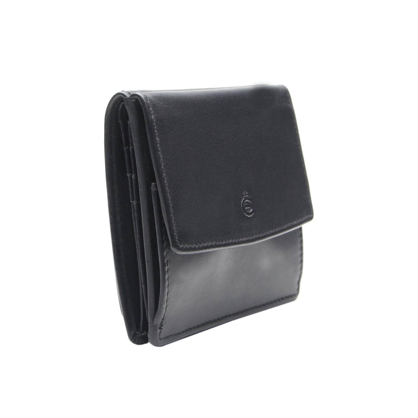 Hochformatbörse mit RFID und Wiener Schachtel Logo (Schwarz)