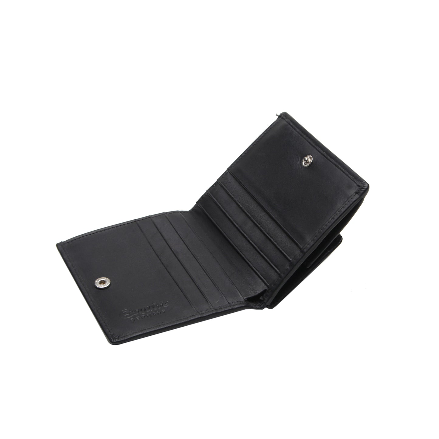 Hochformatbörse mit RFID und Wiener Schachtel Logo (Schwarz)