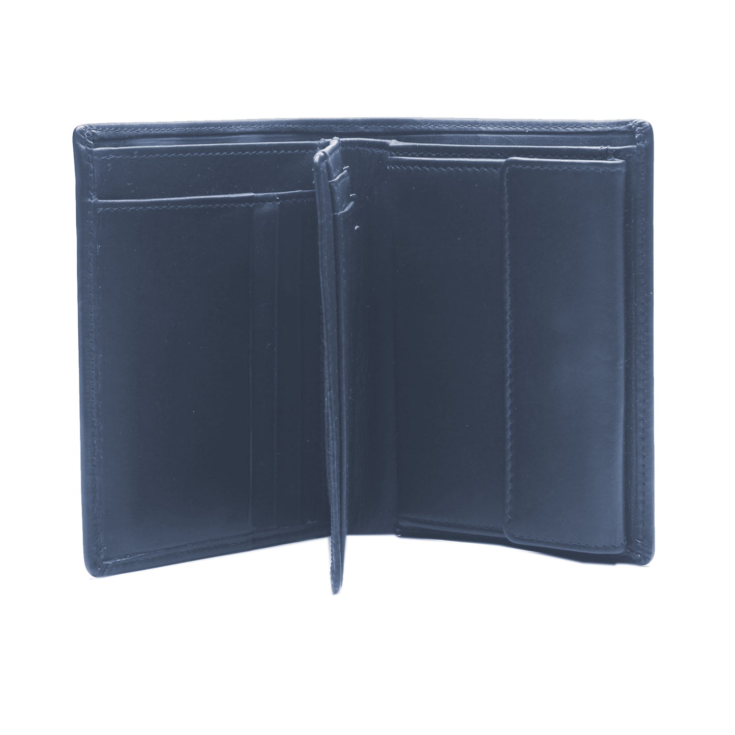 Hochformatbörse mit RFID Schutz & Cardsafe System "Harry" - Schwarz & Blau