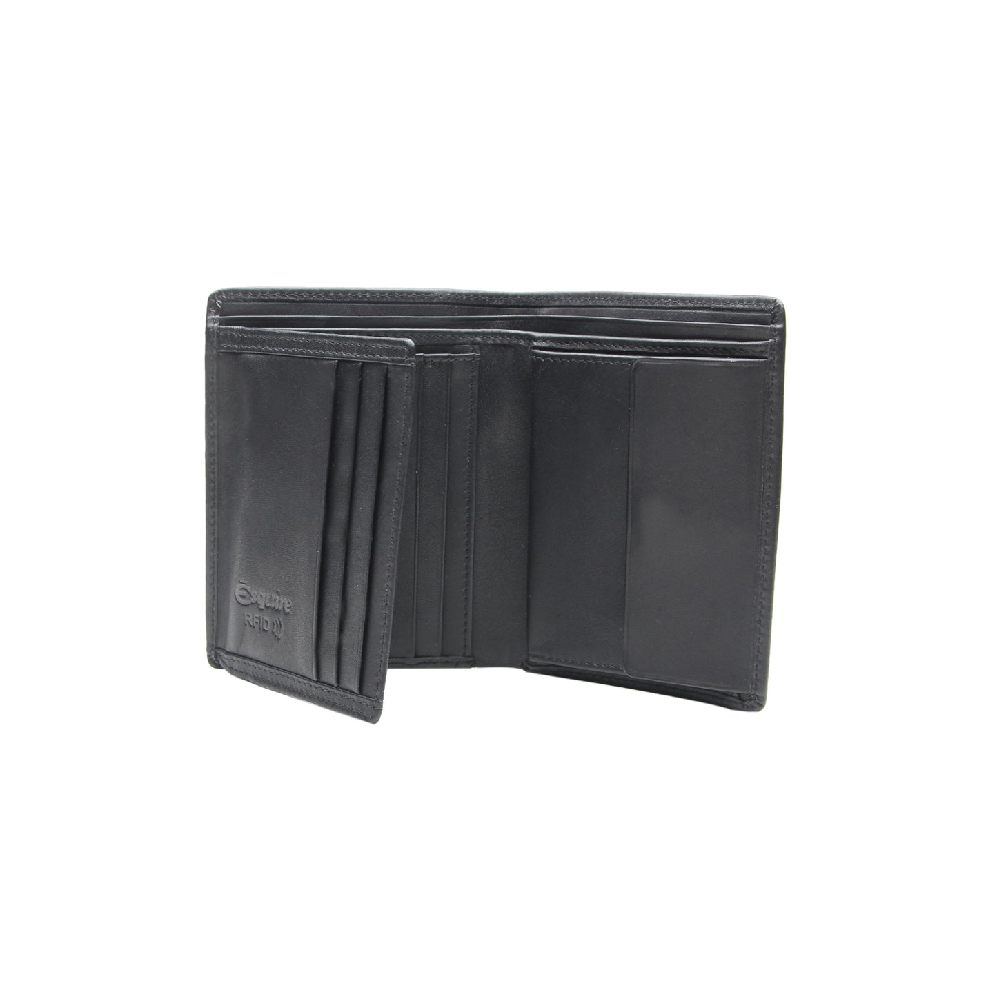 Hochformatbörse mit RFID Logo (Schwarz)