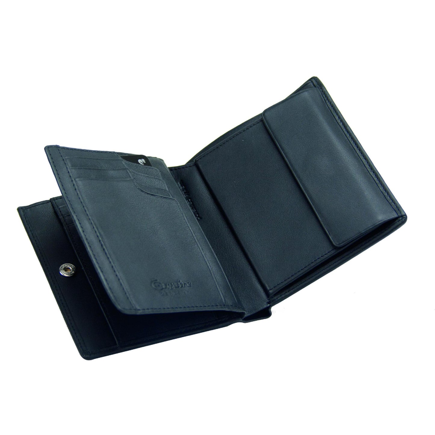 Hochformatbörse mit RFID und CardSafeSystem Logo (Schwarz)