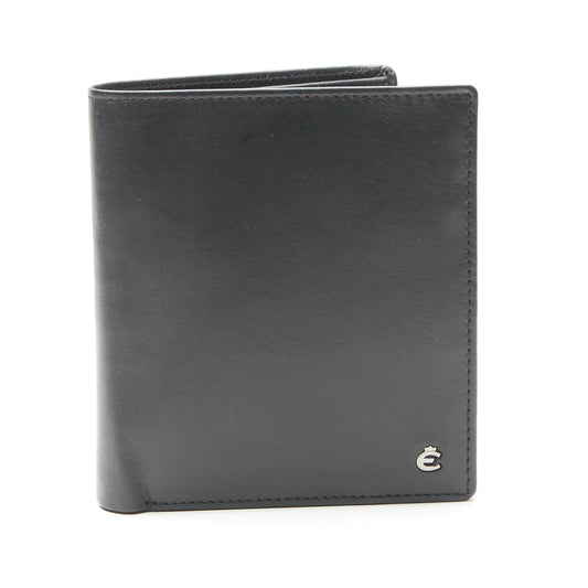 Hochformatbörse mit RFID Schutz & Cardsafe System "Harry" - Schwarz & Blau