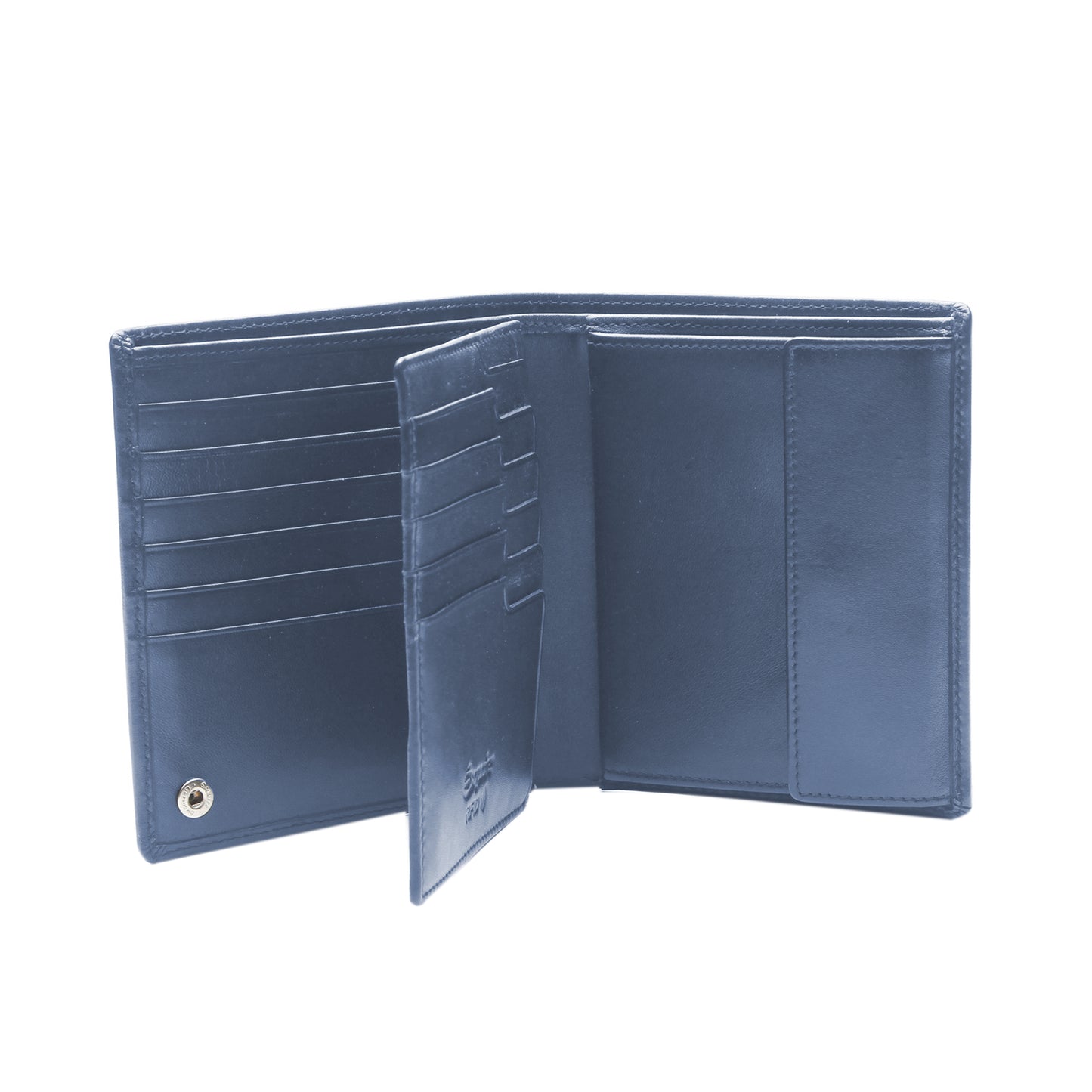 Hochformatbörse mit RFID Schutz & Cardsafe System "Harry" - Schwarz & Blau