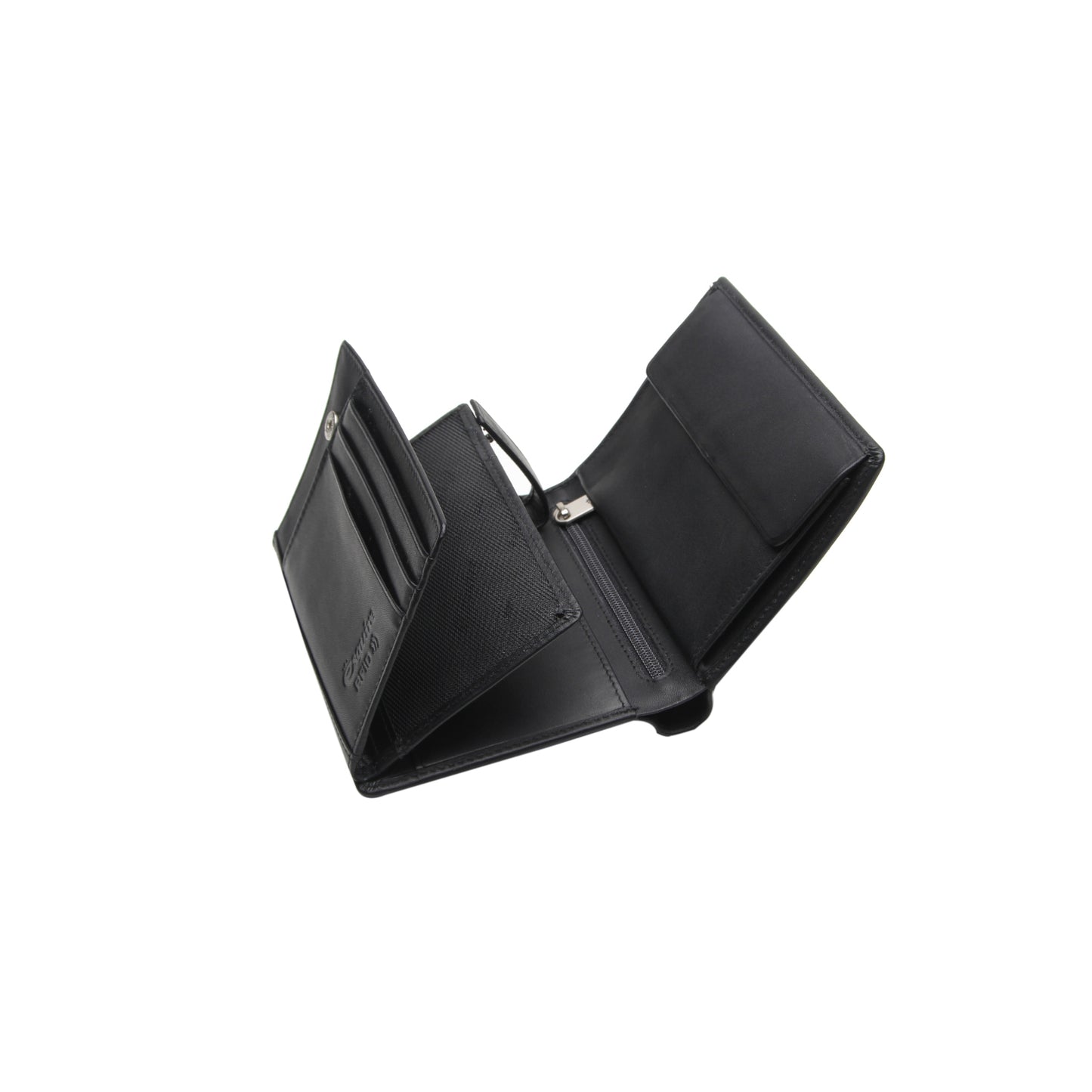 Hochformatbörse mit RFID Logo (Schwarz)