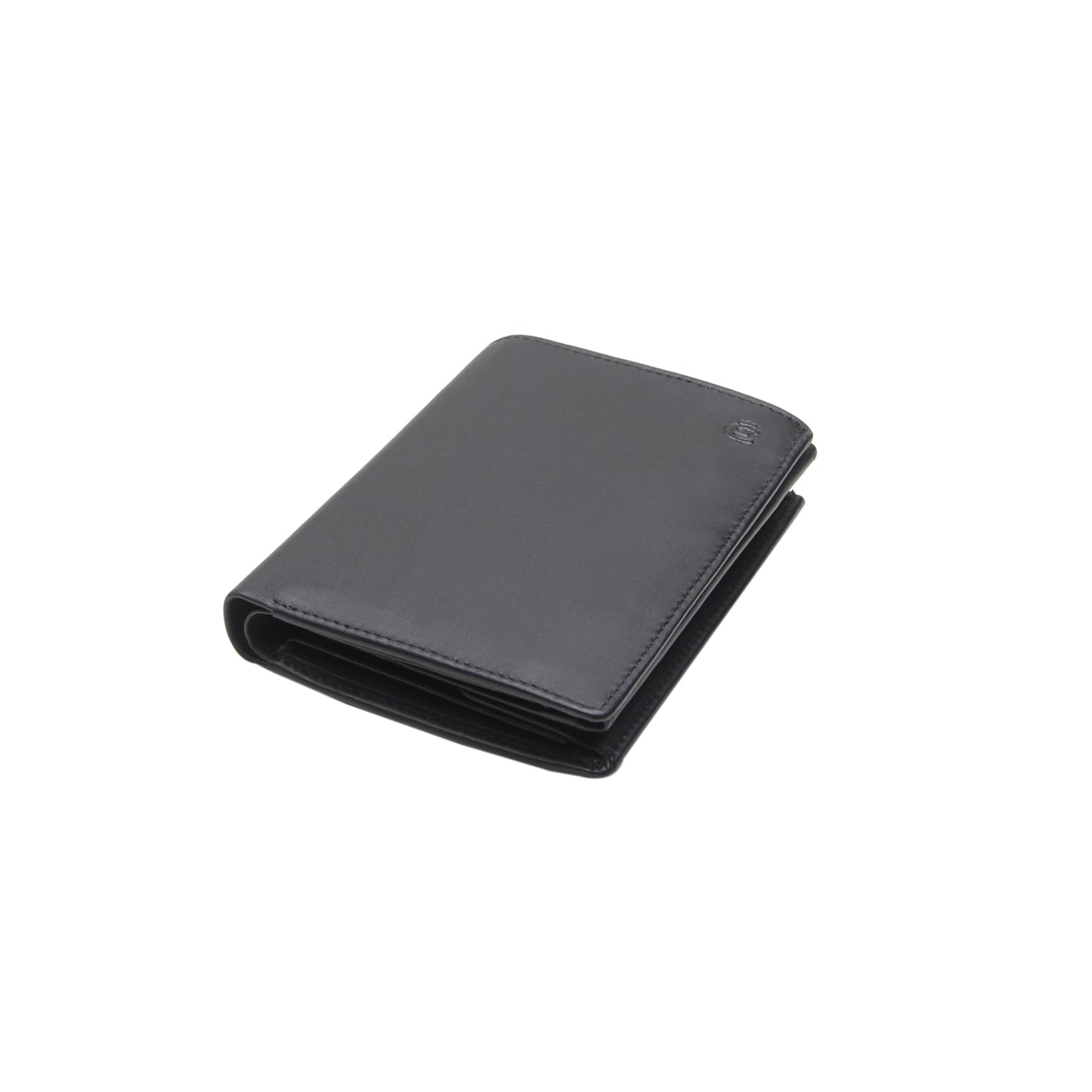 Hochformatbörse mit RFID Logo (Schwarz)