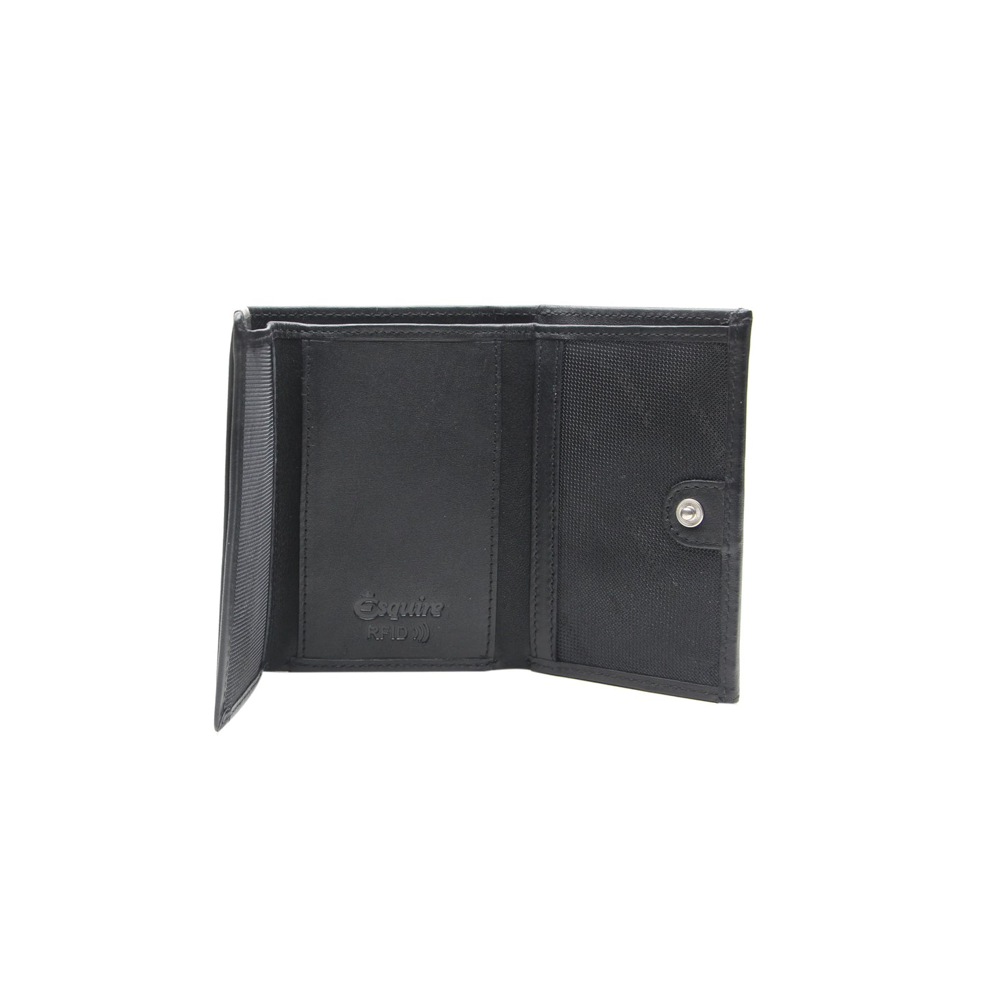 Querformatbörse mit RFID Logo (Schwarz)