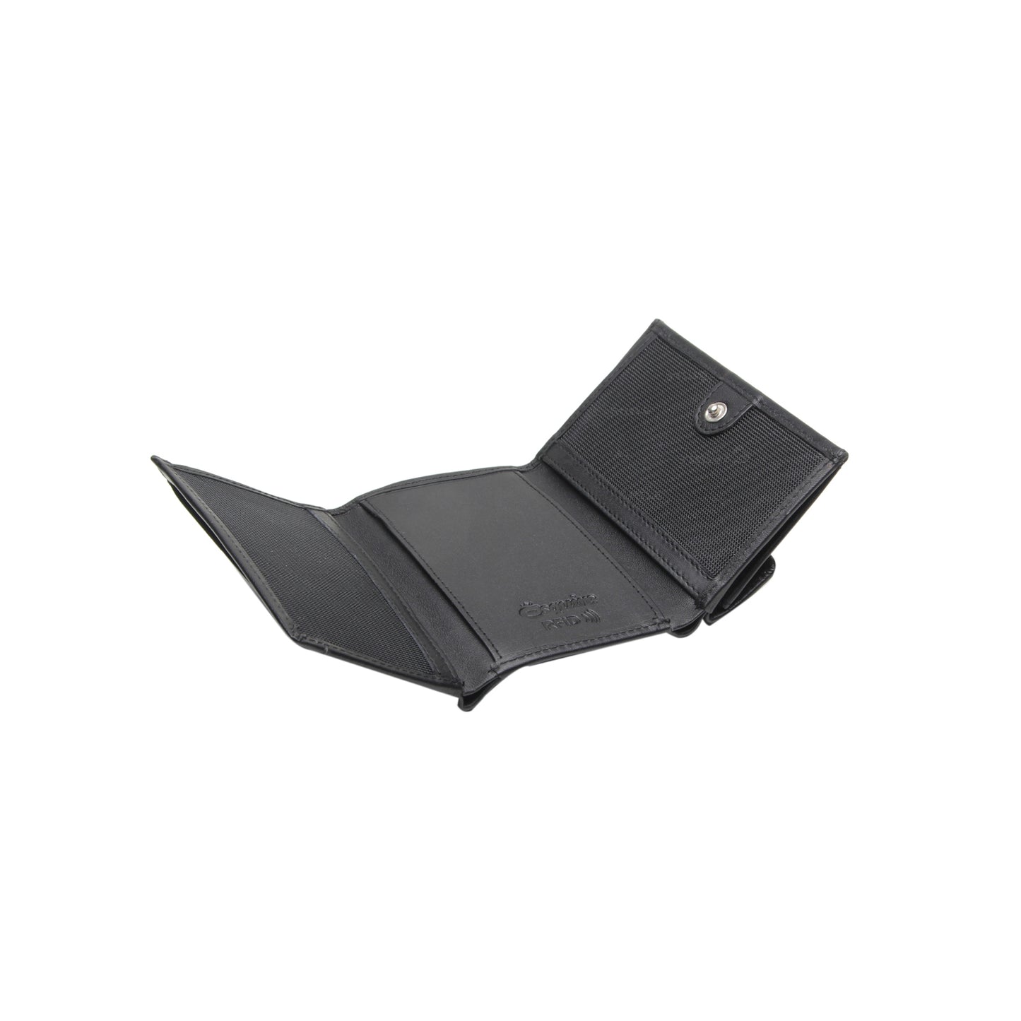 Querformatbörse mit RFID Logo (Schwarz)