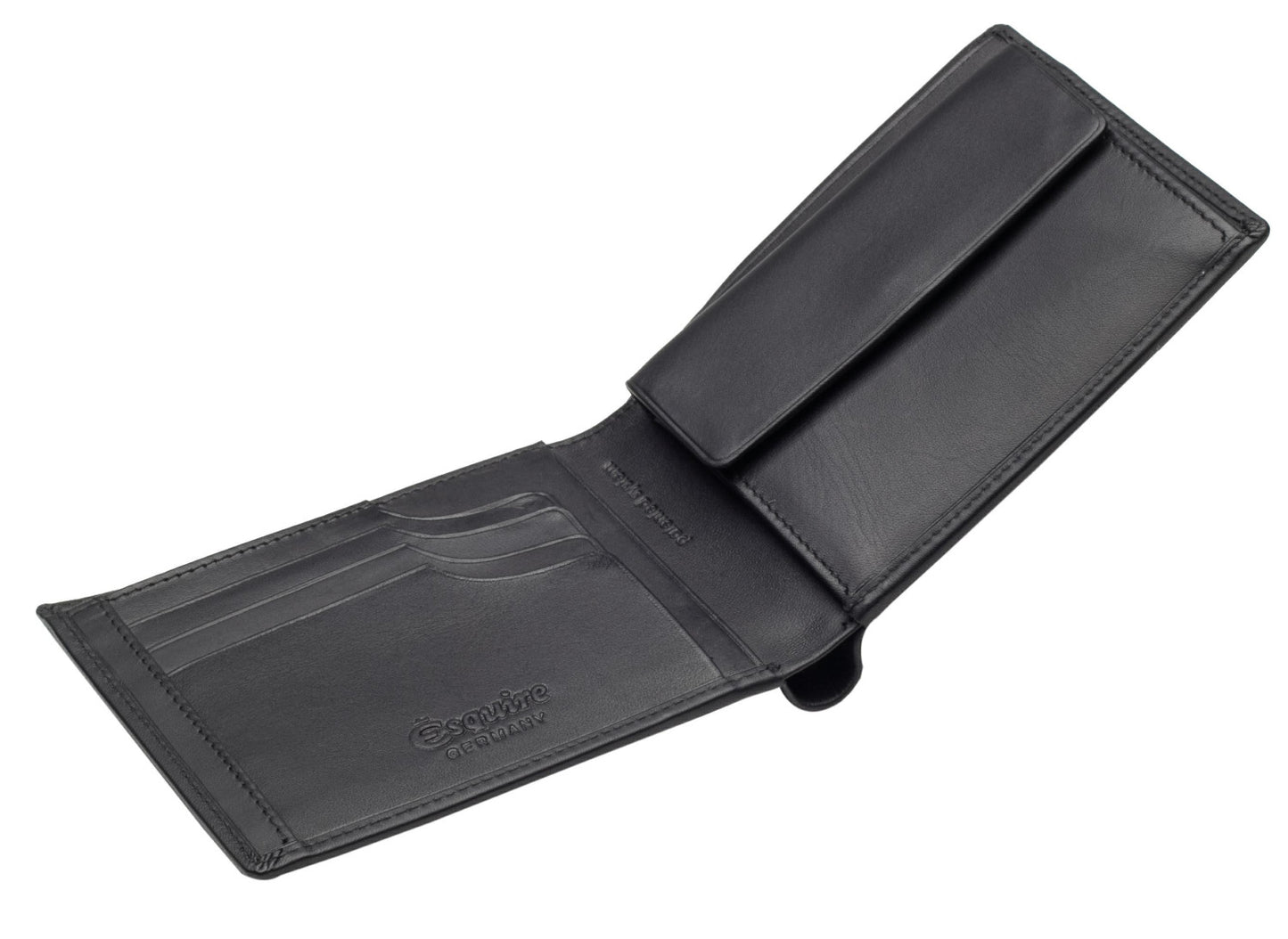 Querformatbörse mit RFID & CardSafeSystem Logo (Schwarz)