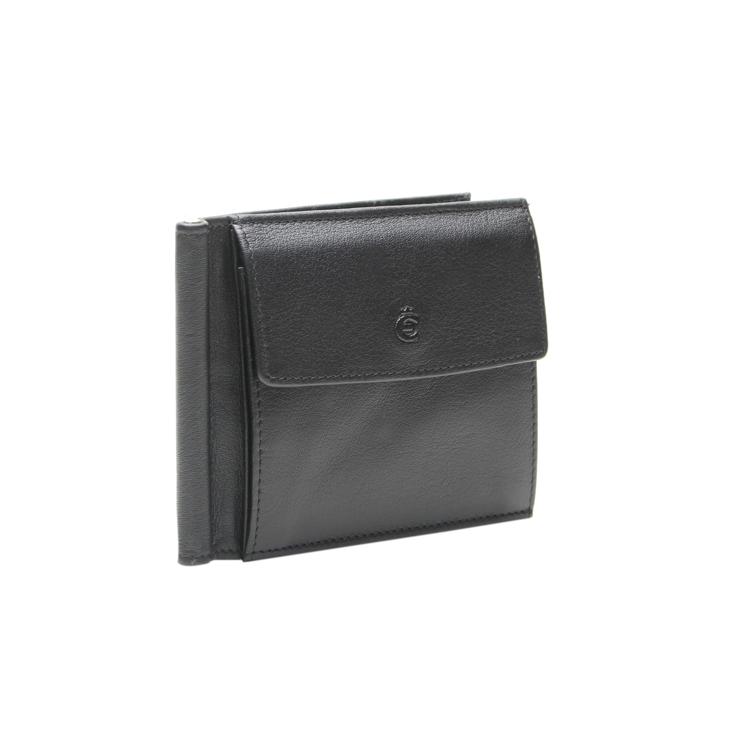 Klammerbörse mit RFID & CardSafeSystem Logo (Schwarz)