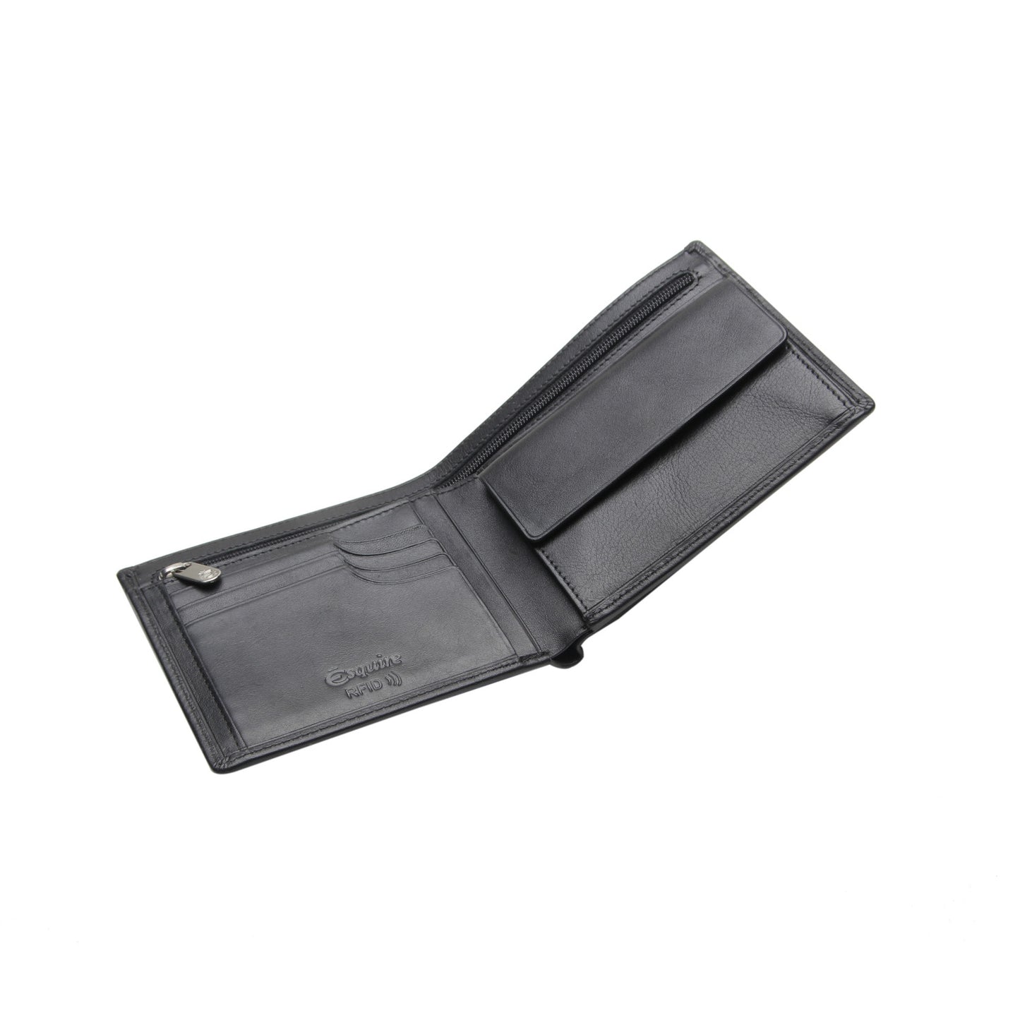 Querformatbörse mit RFID & CardSafeSystem Logo (Schwarz)