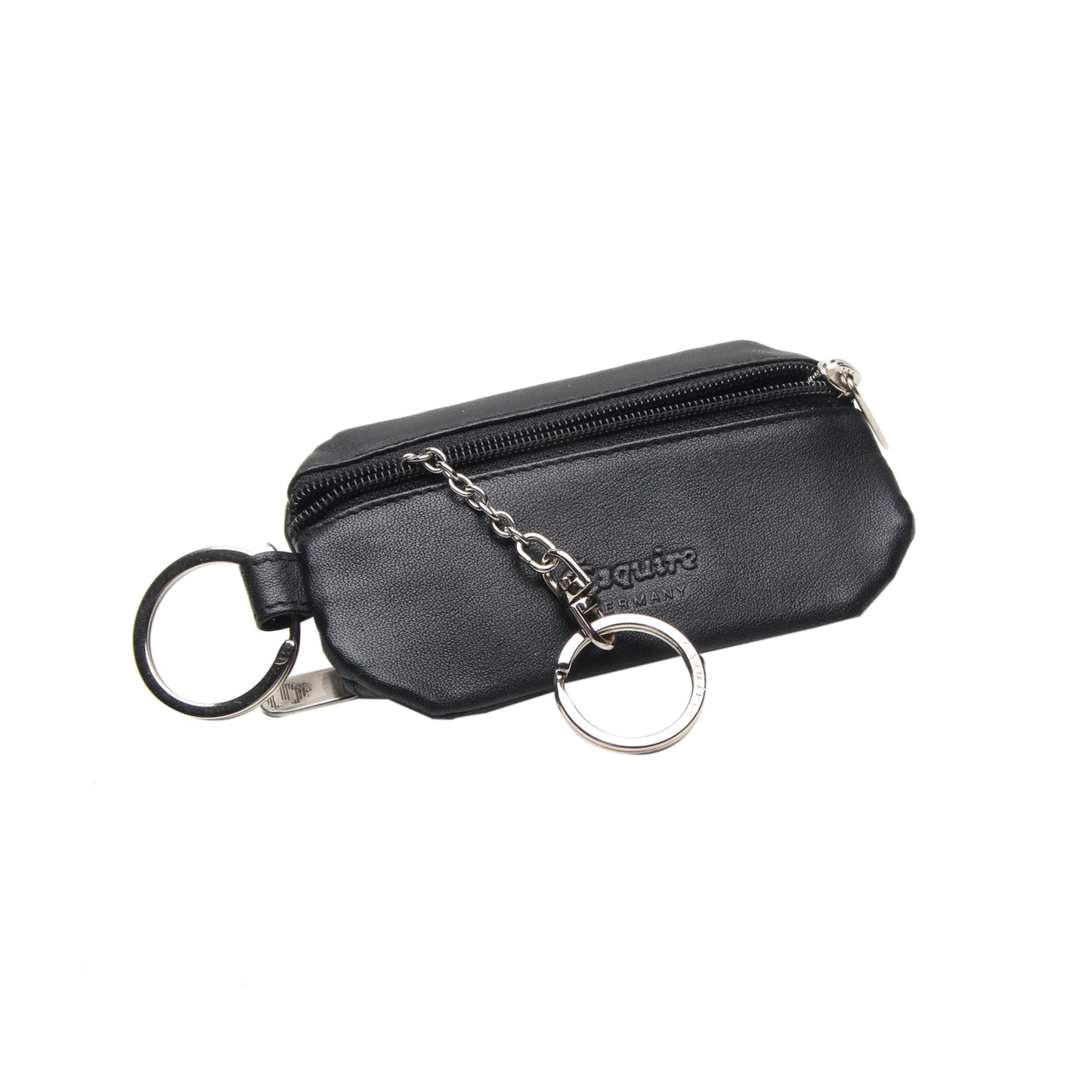 Schlüsseletui mit Reißverschluss Logo (Schwarz)