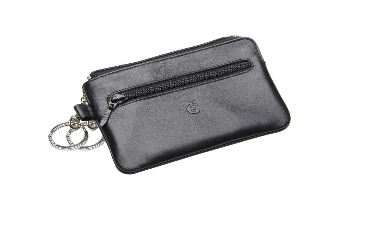 Schlüsseletui mit Reißverschluss Logo (Schwarz)