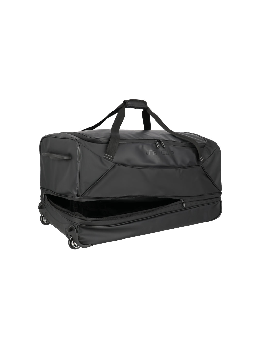 Basics Rollenreisetasche Plane Erweiterbar - Schwarz