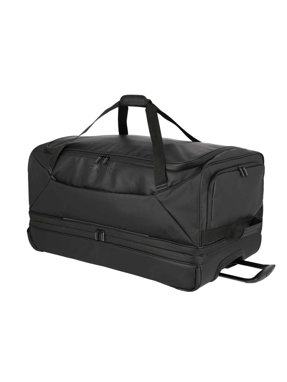 Basics Rollenreisetasche Plane Erweiterbar - Schwarz