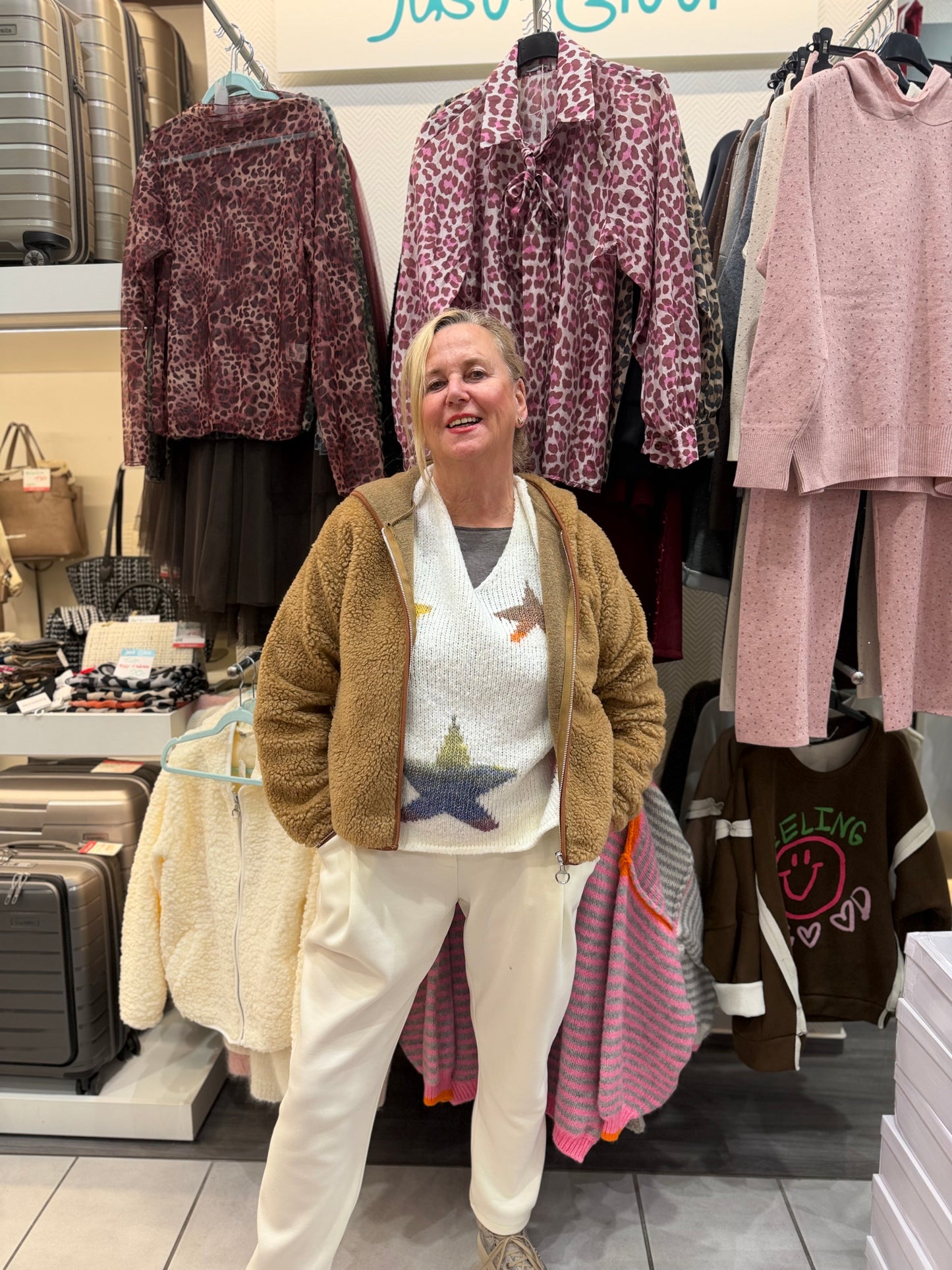 Jacke "Filou" - WollWeiß & Cognac