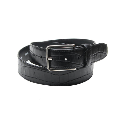 Gürtel "Croco" - Verschiedene Längen - Schwarz (Kürzbar)