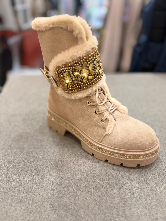 Stiefel "Sparkle" Beige - Verschiedene Größen