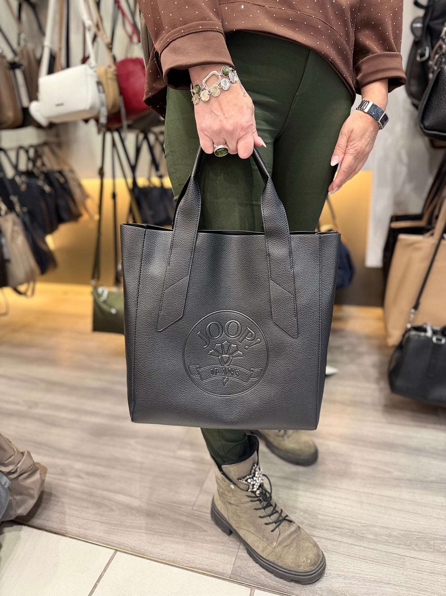 Alto Jill Tote Lvo - Cognac & Black