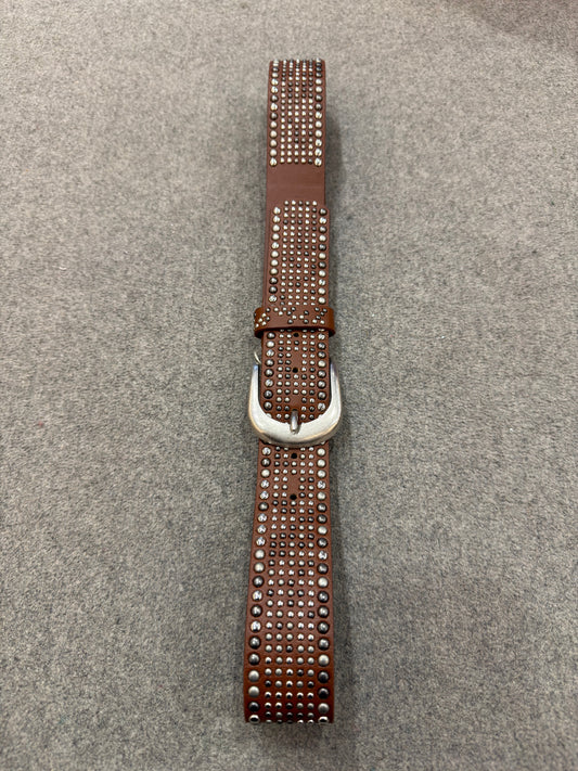 NietenGürtel "Kim" - Cognac (85-105cm)