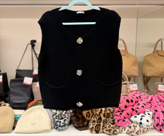 Weste "Knöpfchen" - Schwarz