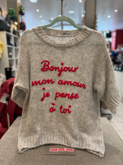 Pullover "Bonjour" - Verschiedene Farben