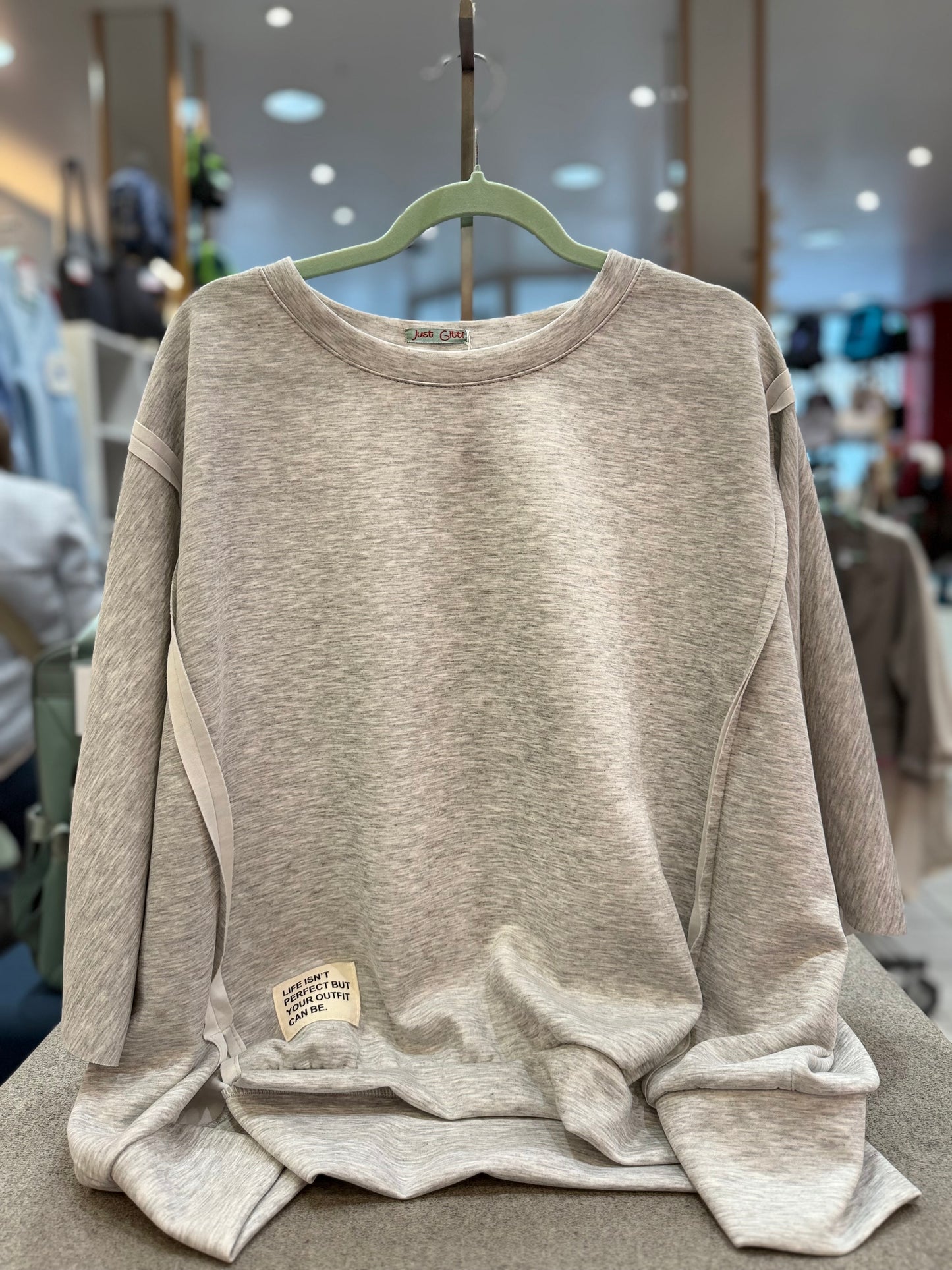 3/4 Pullover "Life Isnt Perfect But Your Outfit Can Be - Verschiedene Farben
