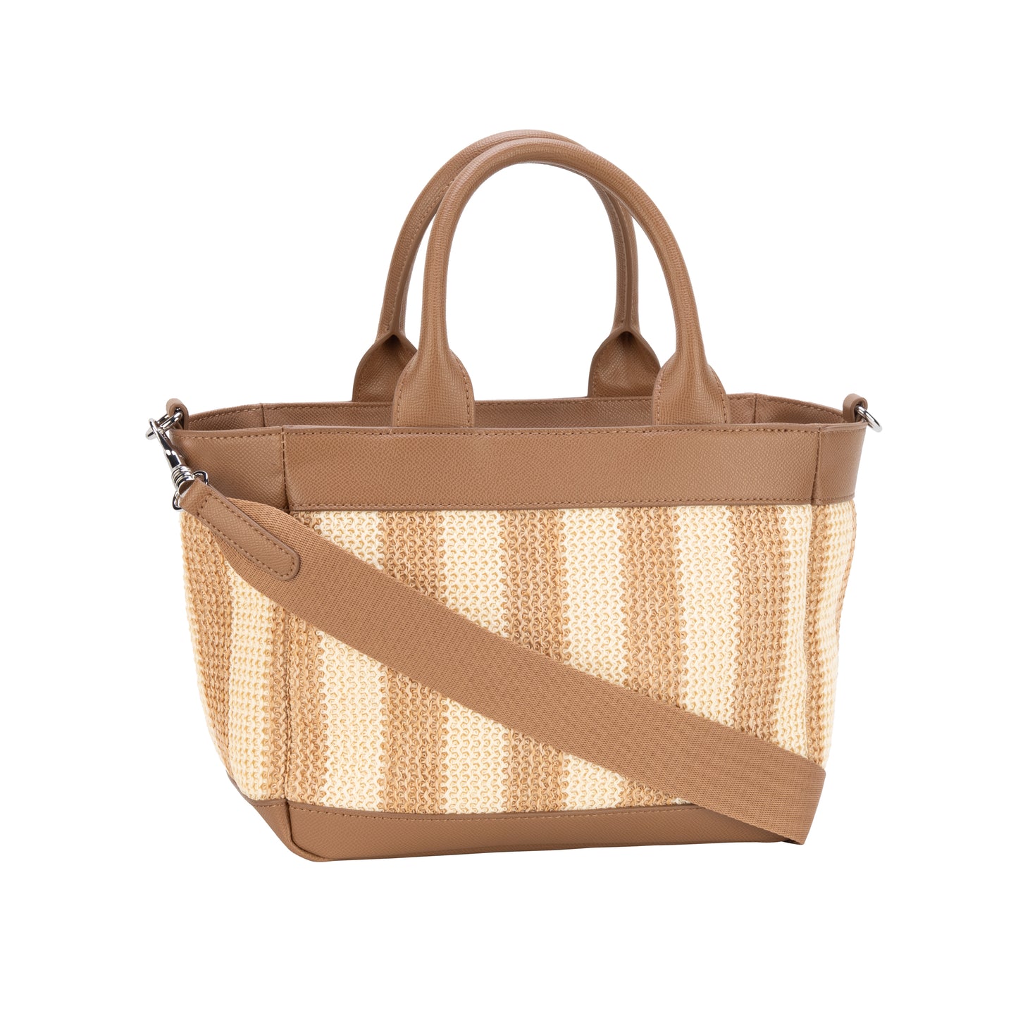 Calduccio Spiaggia Yvette Handbag Shz - Tannin & Black