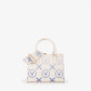 Borsa Samba Re Print Ecru/Bluette